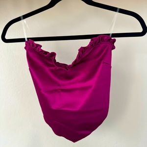 Satin bandeau top